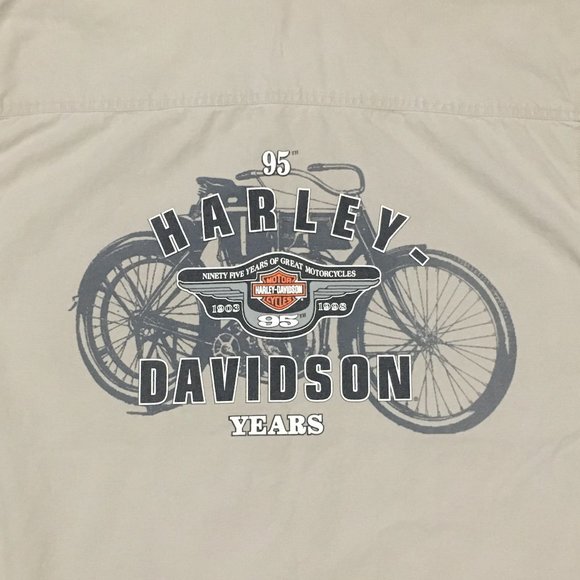 Mens Harley Davidson Short Sleeve Button Up Shirt - Picture 6 of 6